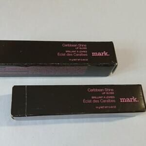 Set of (2) Avon Mark. Caribbean Shine Lip Gloss WALK IN THE SAND 0.49oz/ea NEW